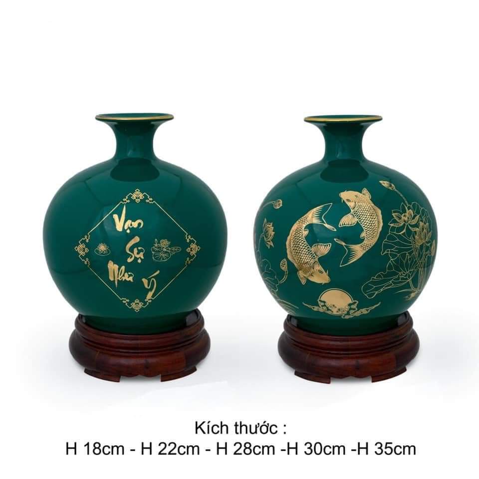 🔥[Giàu sang] Lọ hoa hút lộc - bình hút tài lộc gốm sứ bát tràng