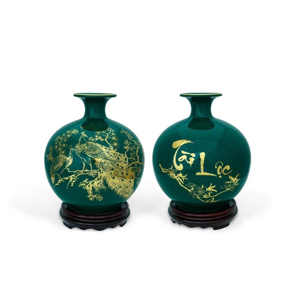 🔥[Giàu sang] Lọ hoa hút lộc - bình hút tài lộc gốm sứ bát tràng