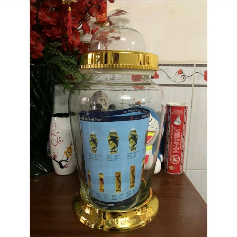 BÌNH NGÂM RƯỢU THỦY TINH CAO CẤP 23 LÍT PHÚ HÒA