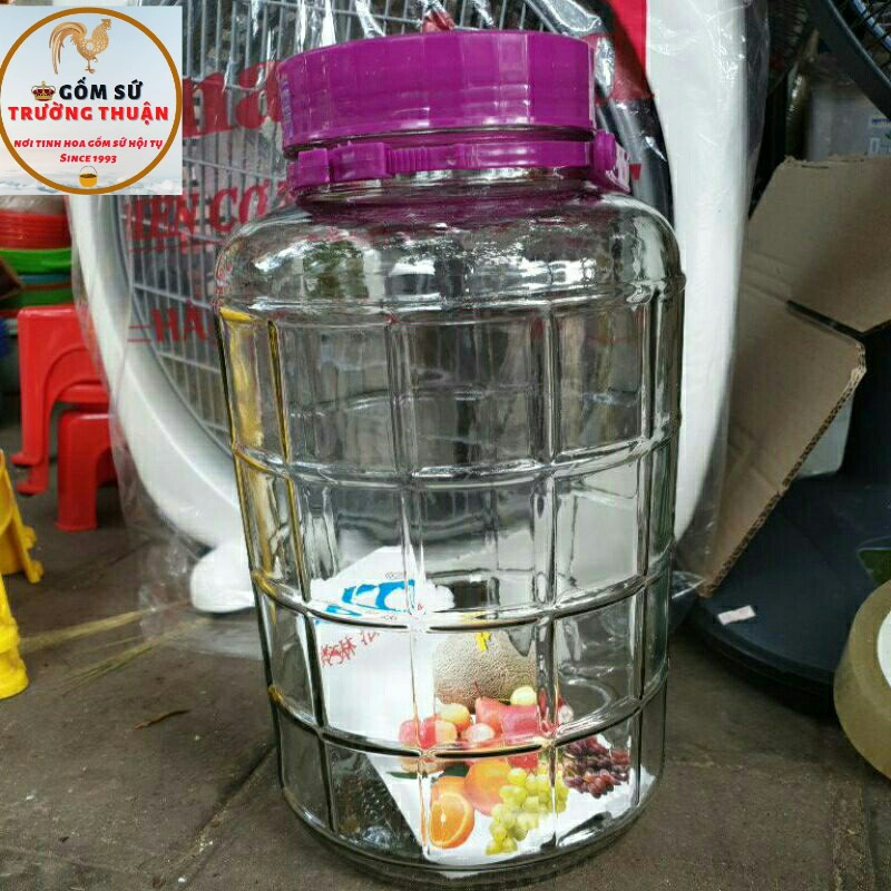 Bình Ngâm Rượu Thủy Tinh 8 Lít, 10 Lít, 12 Lít Quai Xách