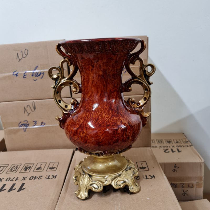 Bình hoa composite dáng cúp số 10 Cao 34cm 💯BAO BỂ VỠ💯