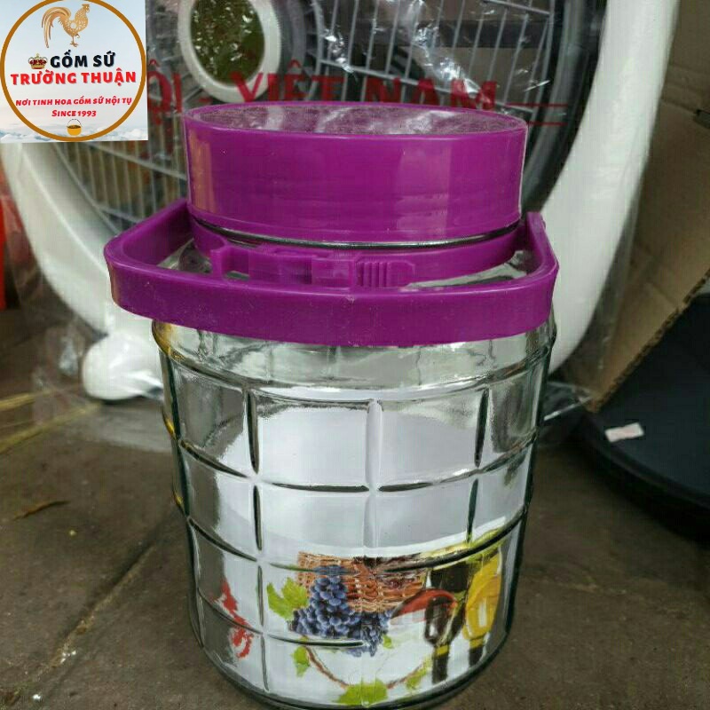 Bình Ngâm Rượu Thủy Tinh 8 Lít, 10 Lít, 12 Lít Quai Xách