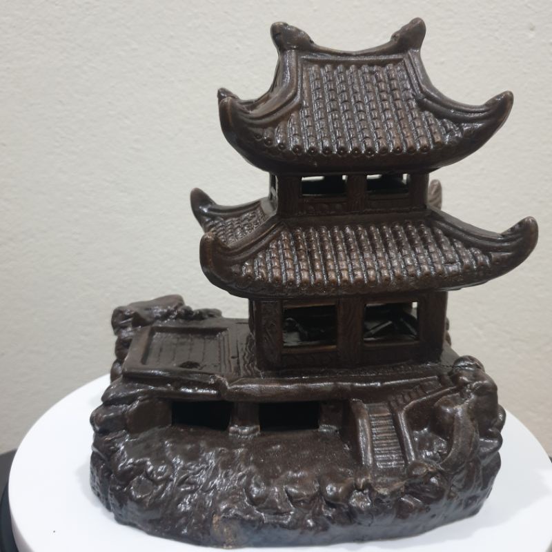 Tượng Chùa 2 Mái -  Gốm sứ Bát Tràng làm mô hình trang trí tiểu cảnh, trang trí bể cá