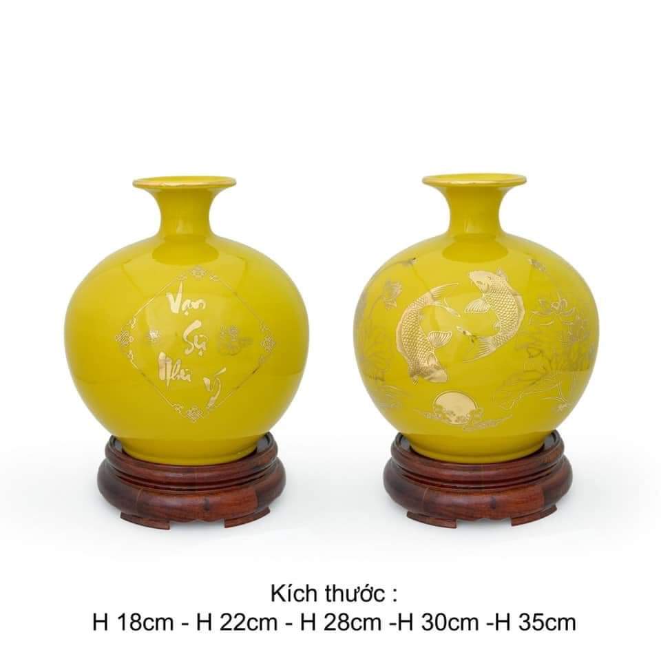 🔥[Giàu sang] Lọ hoa hút lộc - bình hút tài lộc gốm sứ bát tràng
