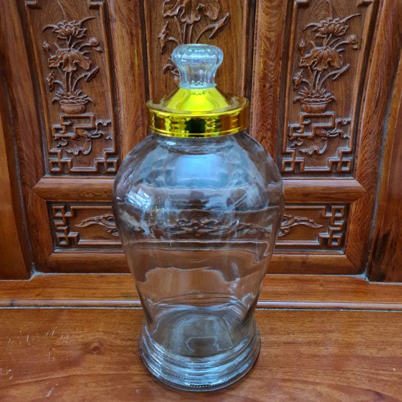 Bình ngâm rượu thủy tinh 8 lít có van và không van