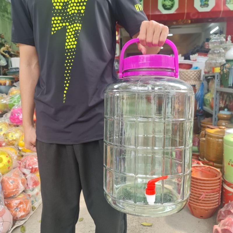 Bình Ngâm Rượu Thủy Tinh 2 lít, 3 lít, 5 lít, 8 lít, 10 lít, 12 lít, 16 lít, 20 lít Quai Xách