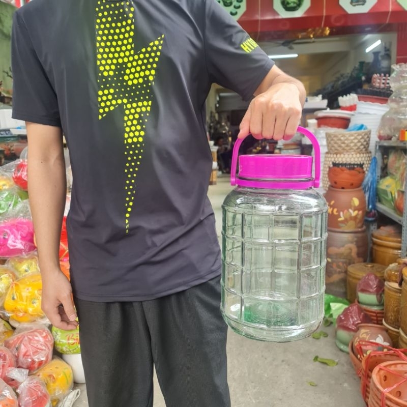 Bình Ngâm Rượu Thủy Tinh 2 lít, 3 lít, 5 lít, 8 lít, 10 lít, 12 lít, 16 lít, 20 lít Quai Xách