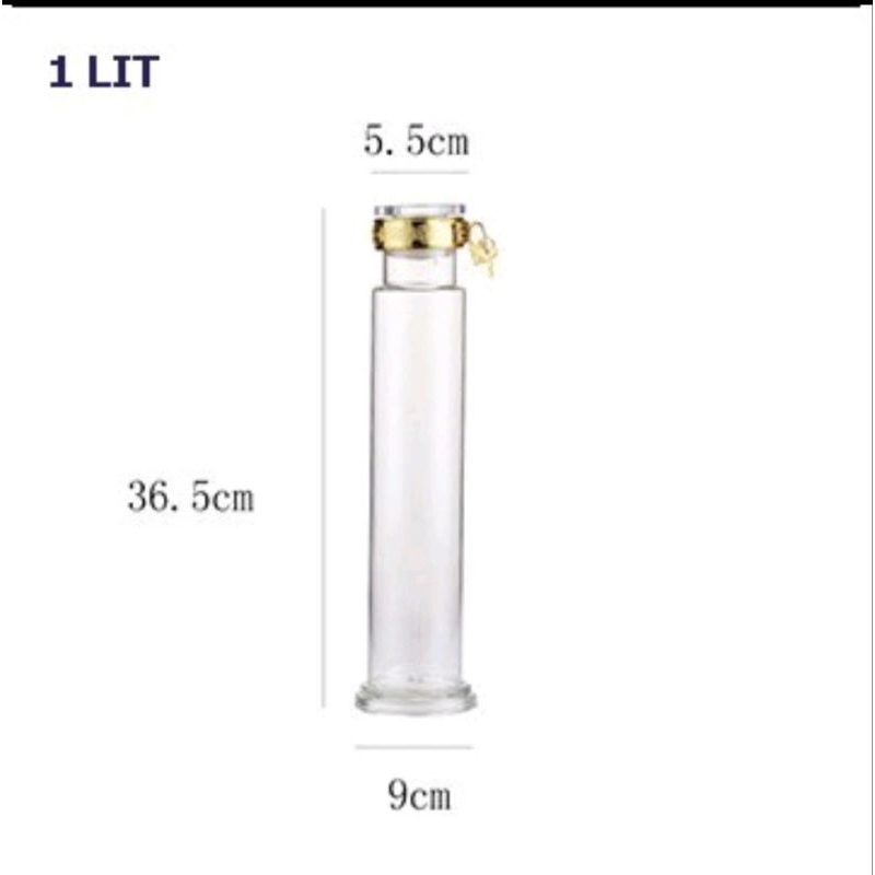 Bình Ngâm Rượu Thủy Tinh Ngâm Sâm (1 Lít, 1.5 Lít, 2.5 Lít) Có Khóa