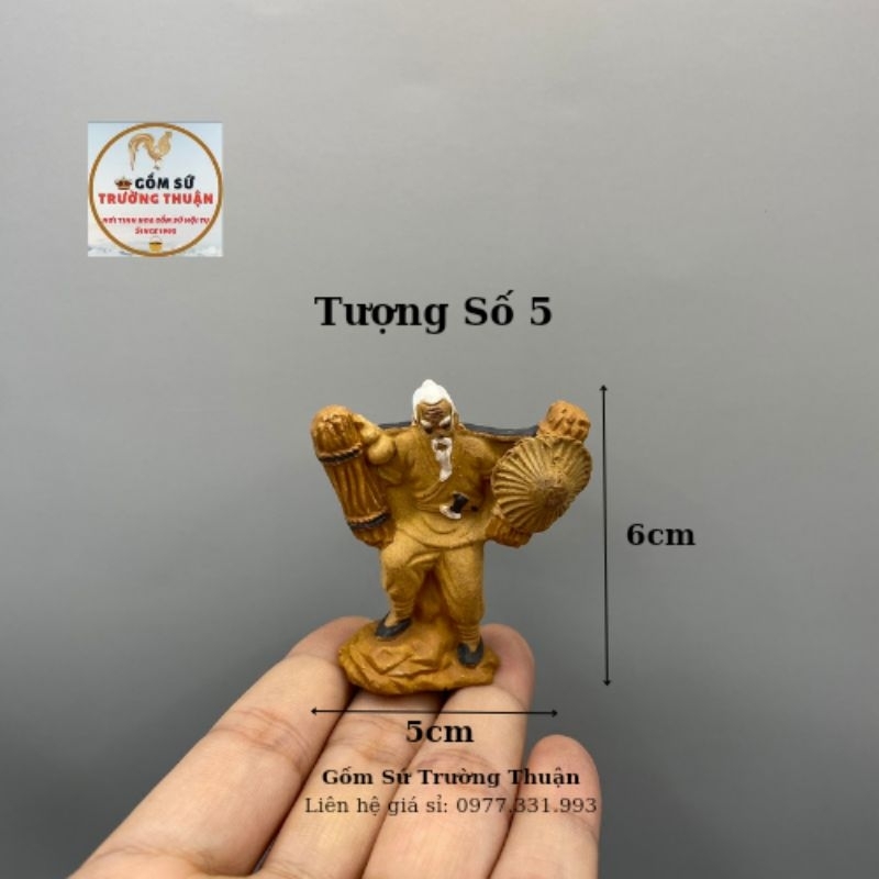 Tượng gốm mini 10k phụ kiến trang trí hòn nam bộ, hồ cá, bể cá