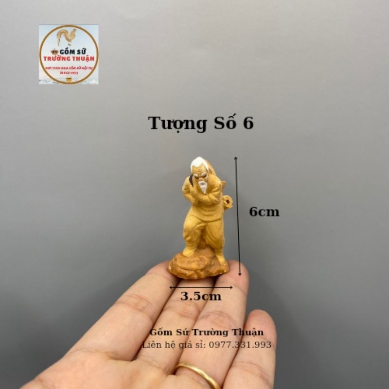 Tượng gốm mini 10k phụ kiến trang trí hòn nam bộ, hồ cá, bể cá