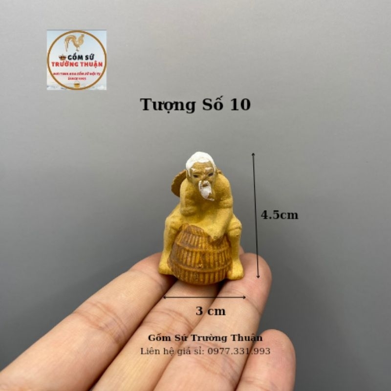 Tượng gốm mini 10k phụ kiến trang trí hòn nam bộ, hồ cá, bể cá
