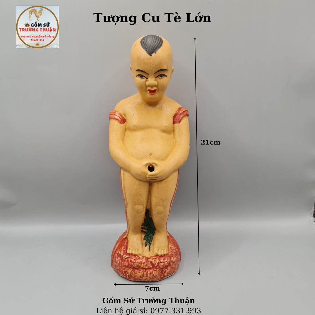 Chú tiểu, Cậu Bé Tè (Đất Nung) Trang Trí Hòn Non Bộ; Tháp Nước