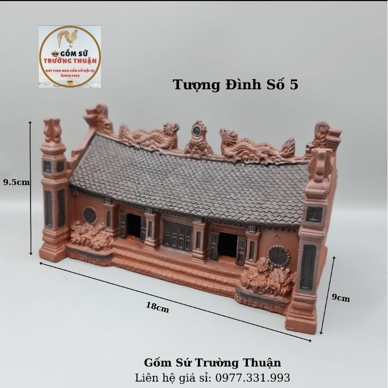 Đình làng bắc bộ phụ kiện trang trí hòn non bộ, hồ cá, bể cá