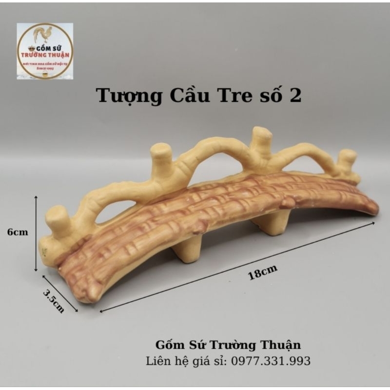 Mô hình gốm cây cầu gốm mini trang trí hòn non bộ chậu cây bonsai