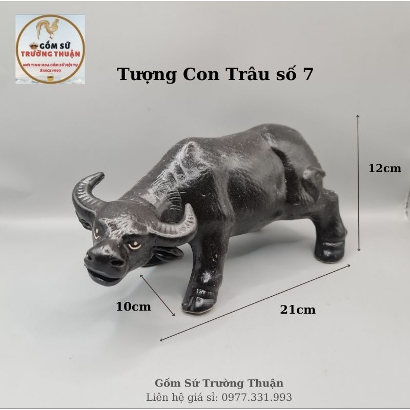 Tượng Con Trâu TO Trang Tri Tiểu Cảnh Hòn Nam Bộ