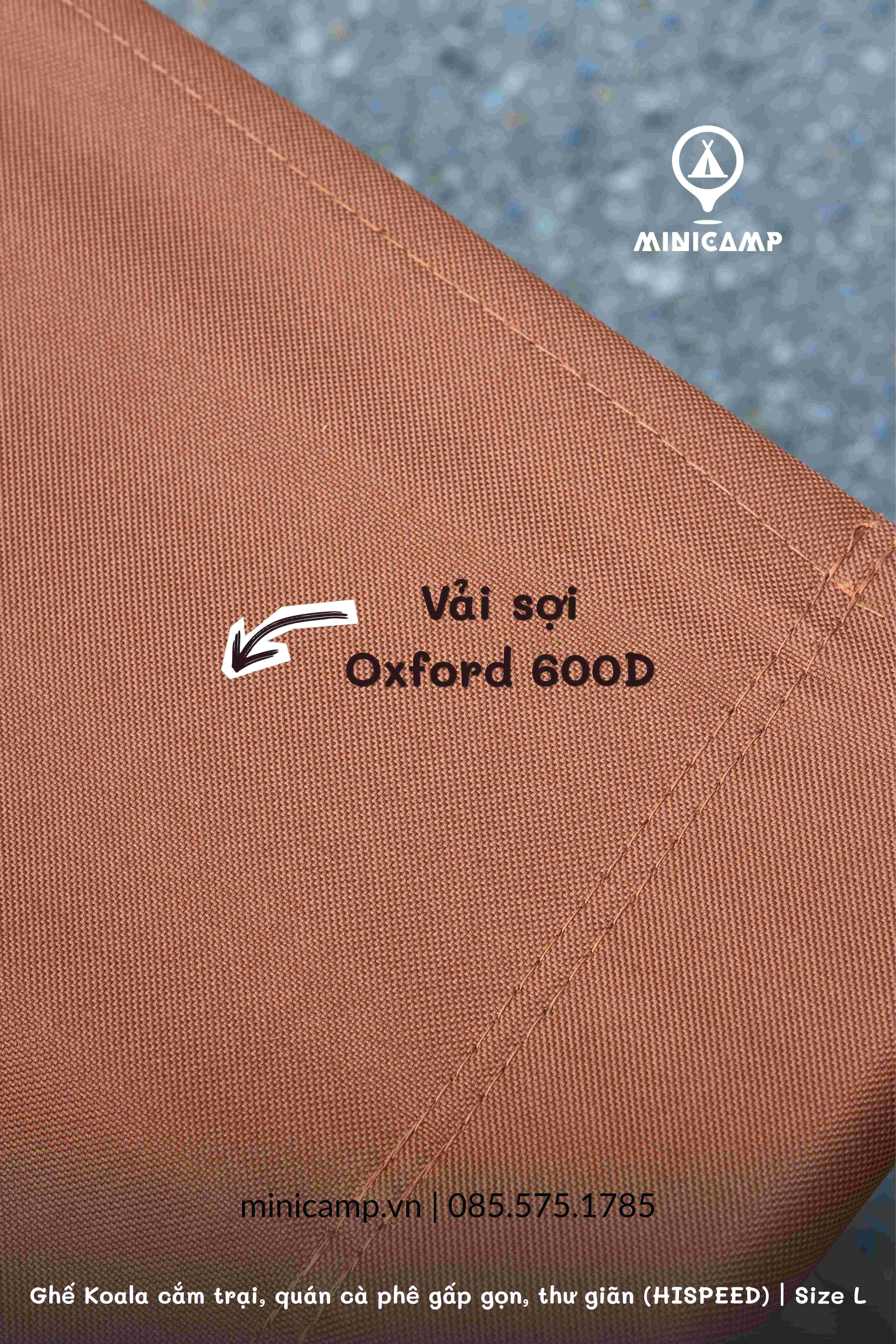 Ghế Koala cắm trại, quán cà phê gấp gọn, thư giãn (HISPEED) | size M