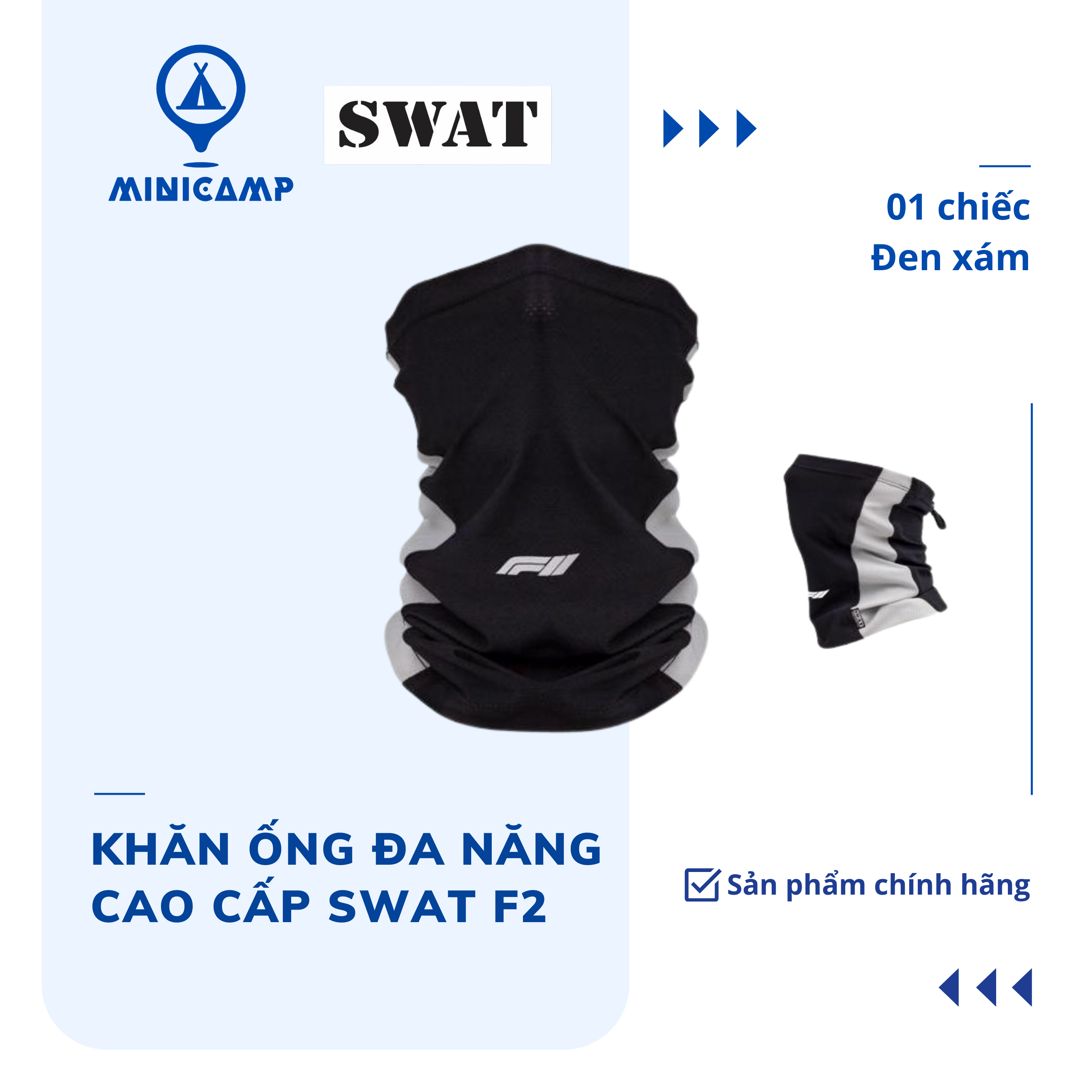 Khăn ống đa năng cao cấp SWAT F2, chống tia UV 50+ (SWATVN)
