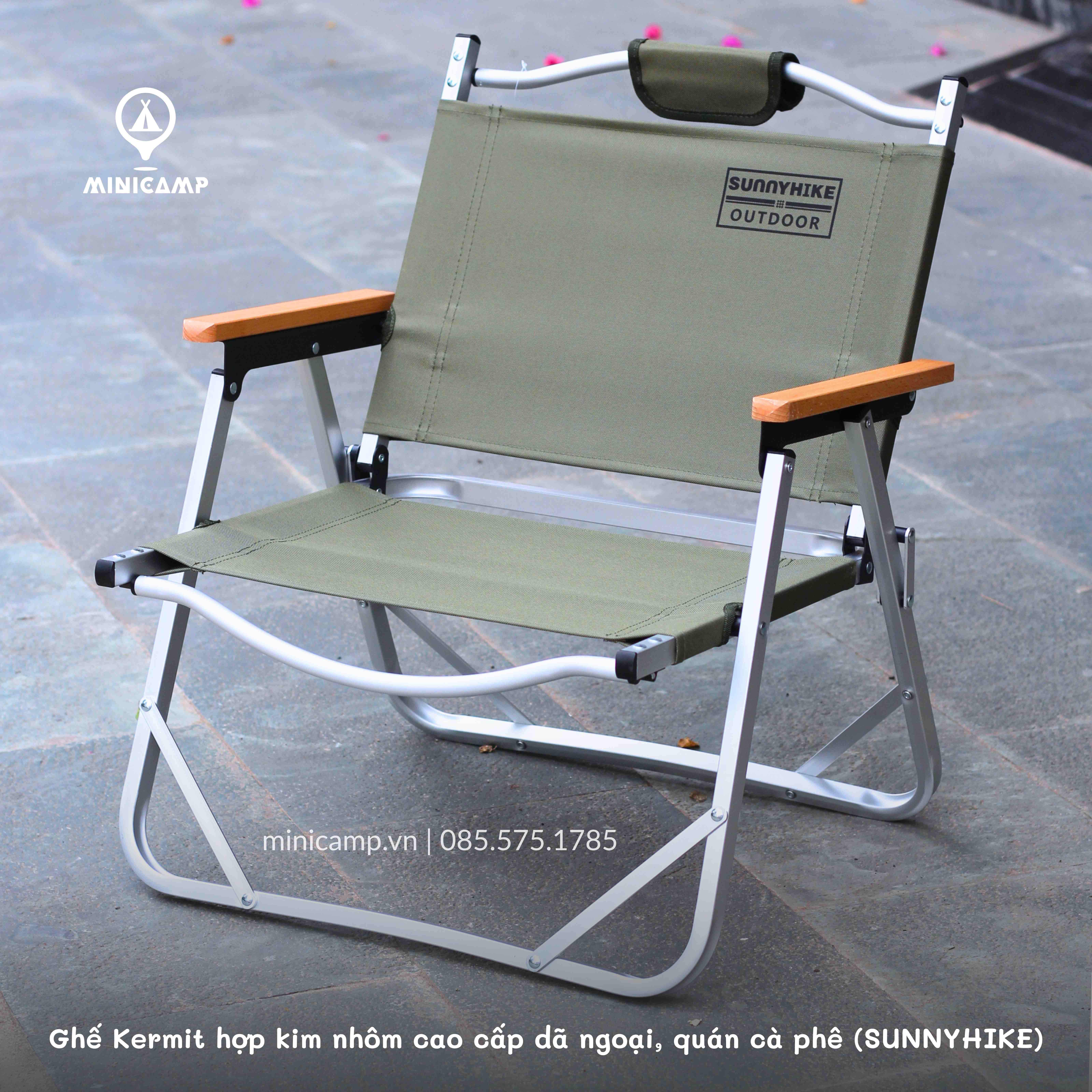 Ghế Kermit hợp kim nhôm cao cấp dã ngoại, camping, quán cà phê SK940001-M (SUNNYHIKE) | size M