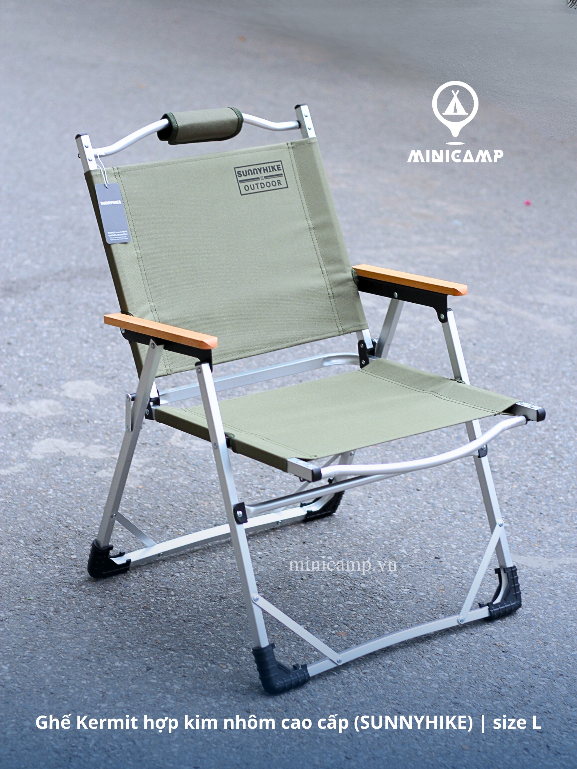 Ghế Kermit hợp kim nhôm cao cấp dã ngoại, camping, quán cà phê SK940001-L (SUNNYHIKE) | size L