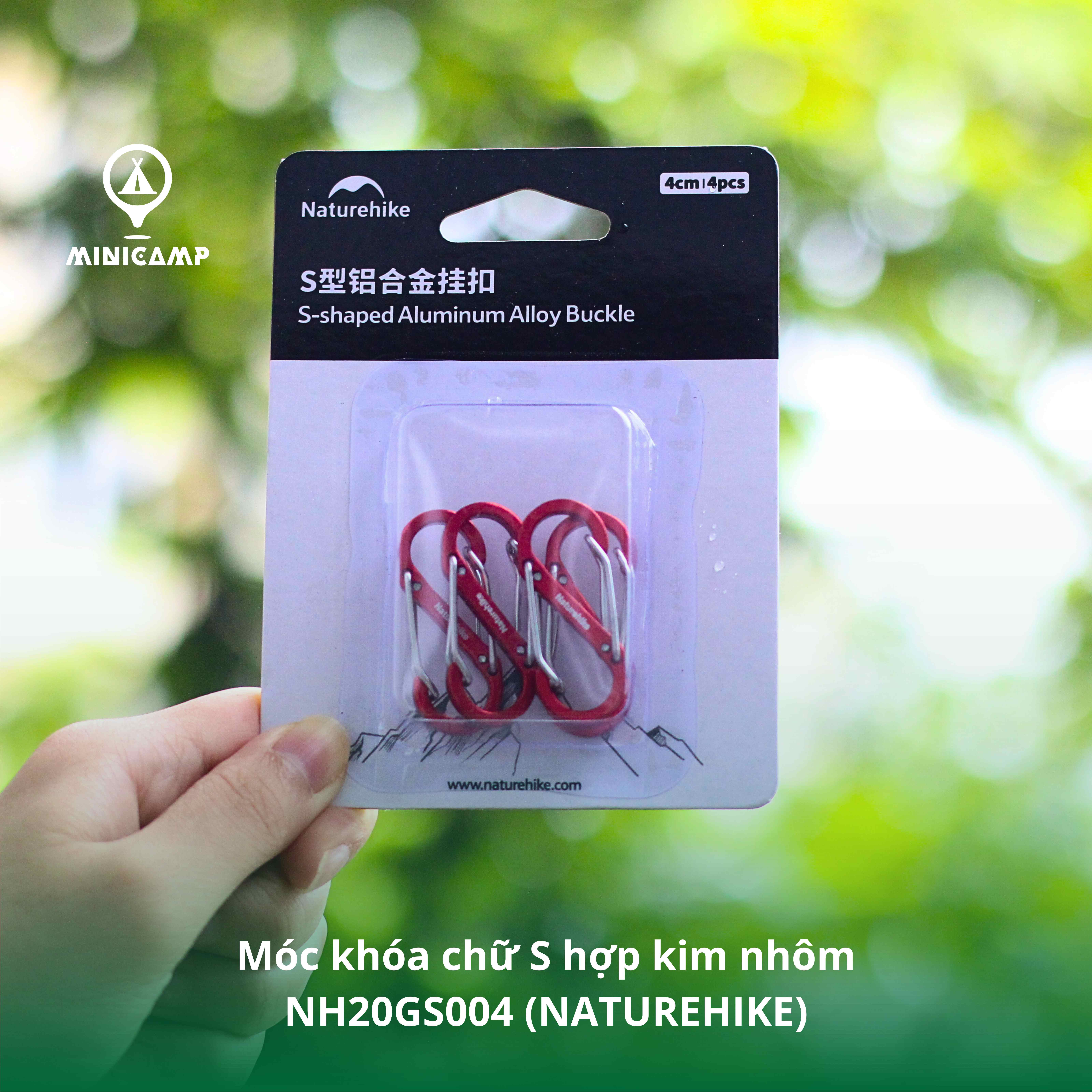 Móc khóa chữ S hợp kim nhôm NH20GS004 (NATUREHIKE)