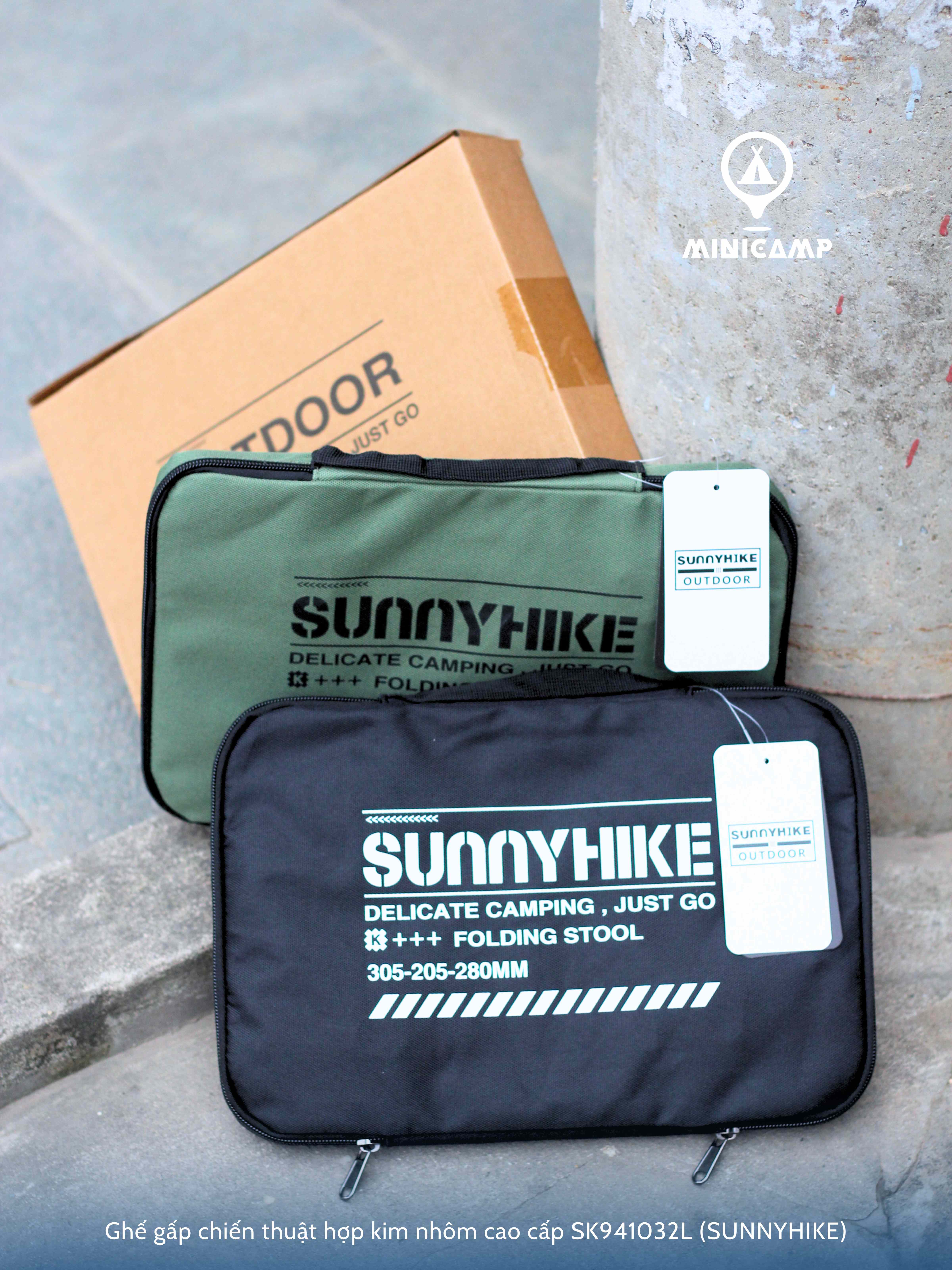 Ghế gấp chiến thuật hợp kim nhôm cao cấp dã ngoại, camping SK941032L (SUNNYHIKE)
