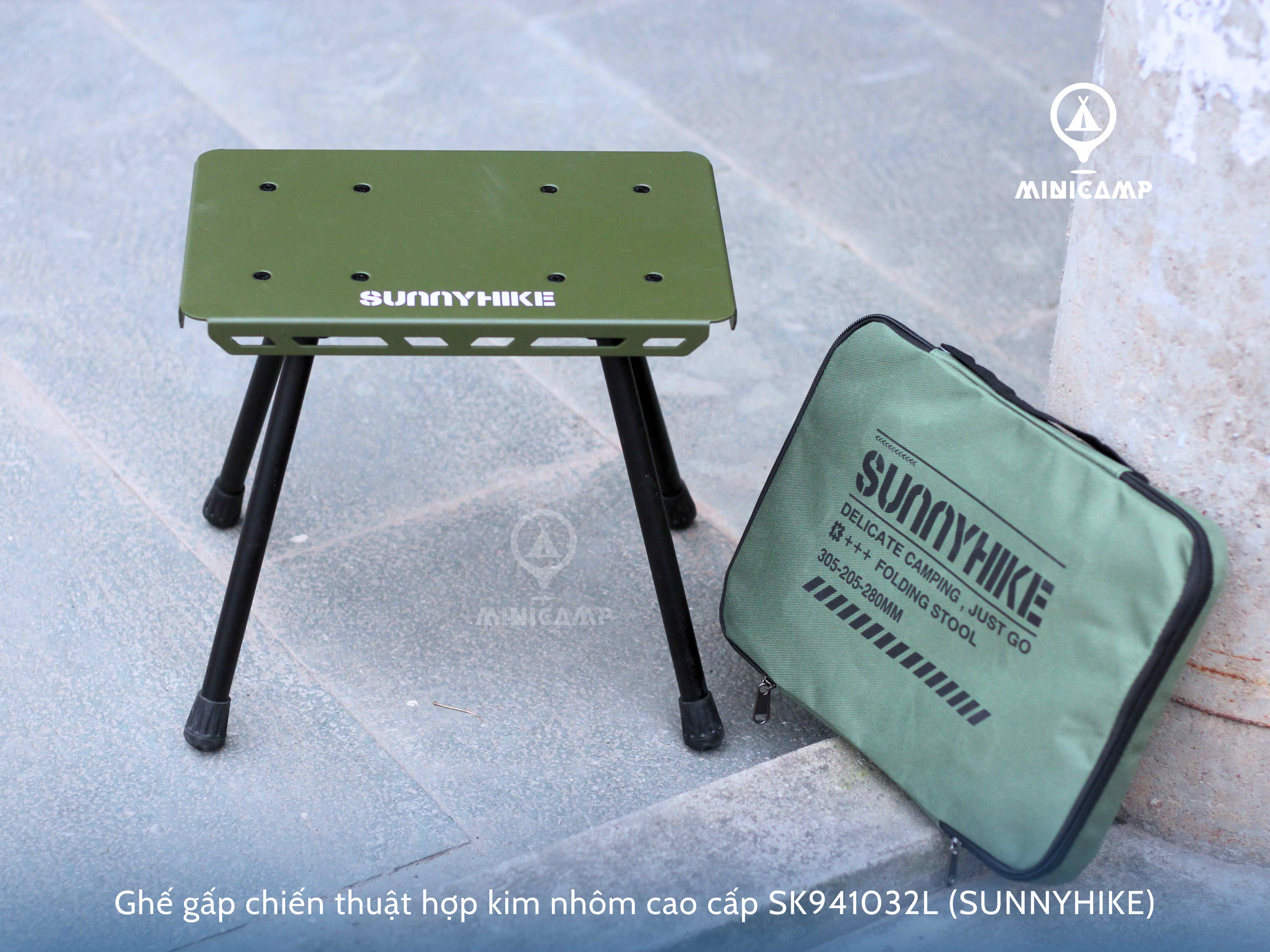 Ghế gấp chiến thuật hợp kim nhôm cao cấp dã ngoại, camping SK941032L (SUNNYHIKE)
