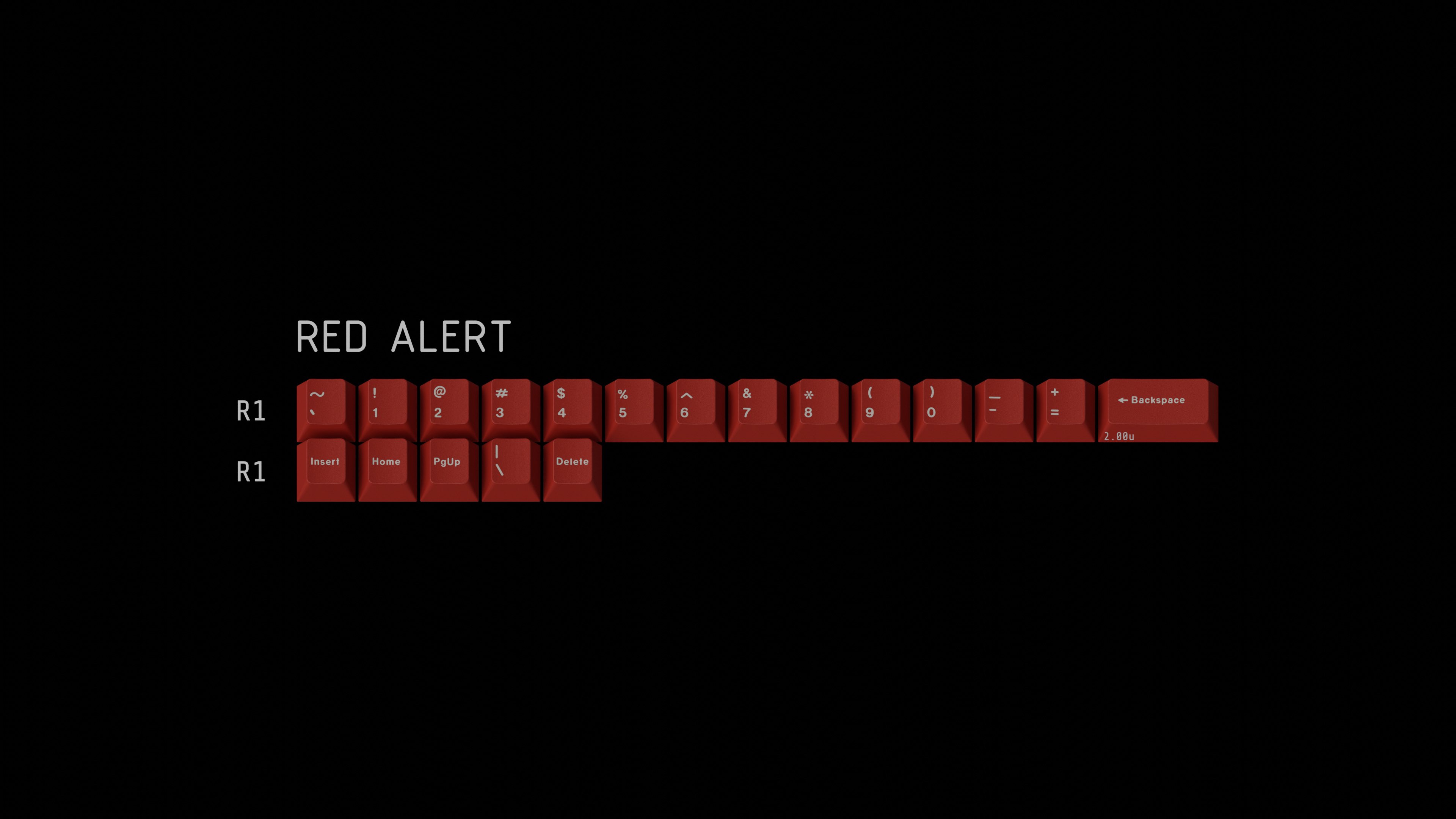 Red Alert 2 Key Bộ keycap Key Kobo Red Alert (Cherry profile / ABS Double-shot)