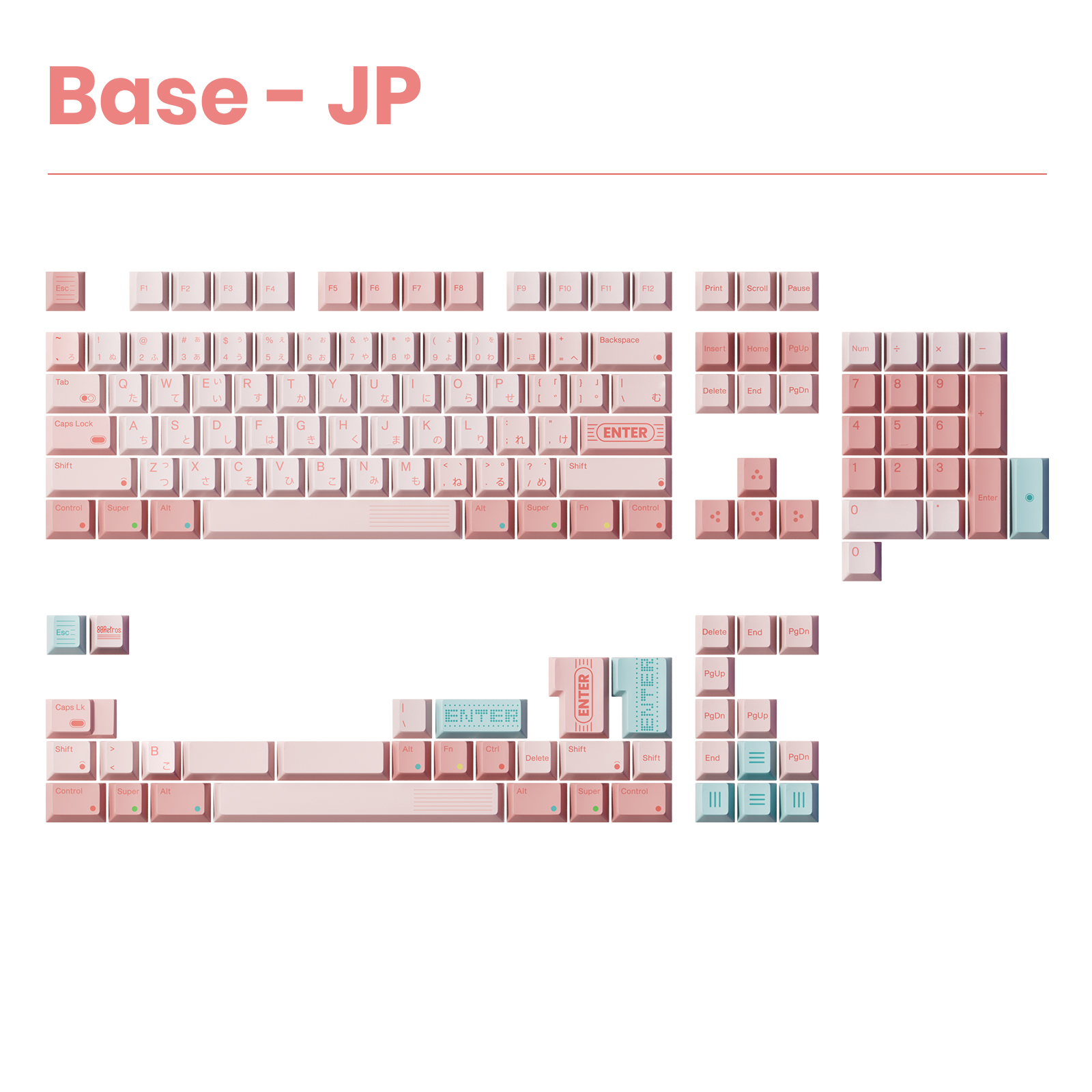 Bộ keycap 80Retros Game 1989 Pink Candy (Cherry profile / PBT)