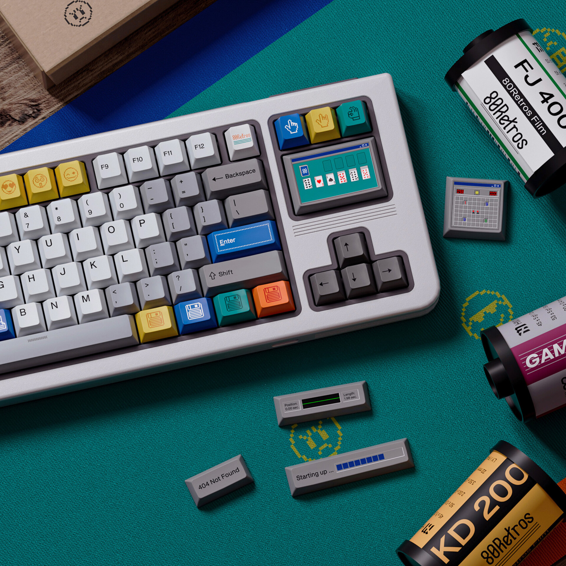 Bộ keycap 80Retros Win 1998 (Cherry profile / PBT)