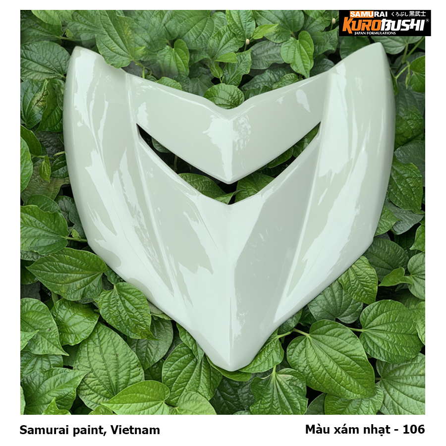 COMBO Sơn Samurai màu xám sáng 106 gồm 4 chai đủ quy trình độ bền cao (Lót  – Nền 102 - Màu 106 - Bóng )