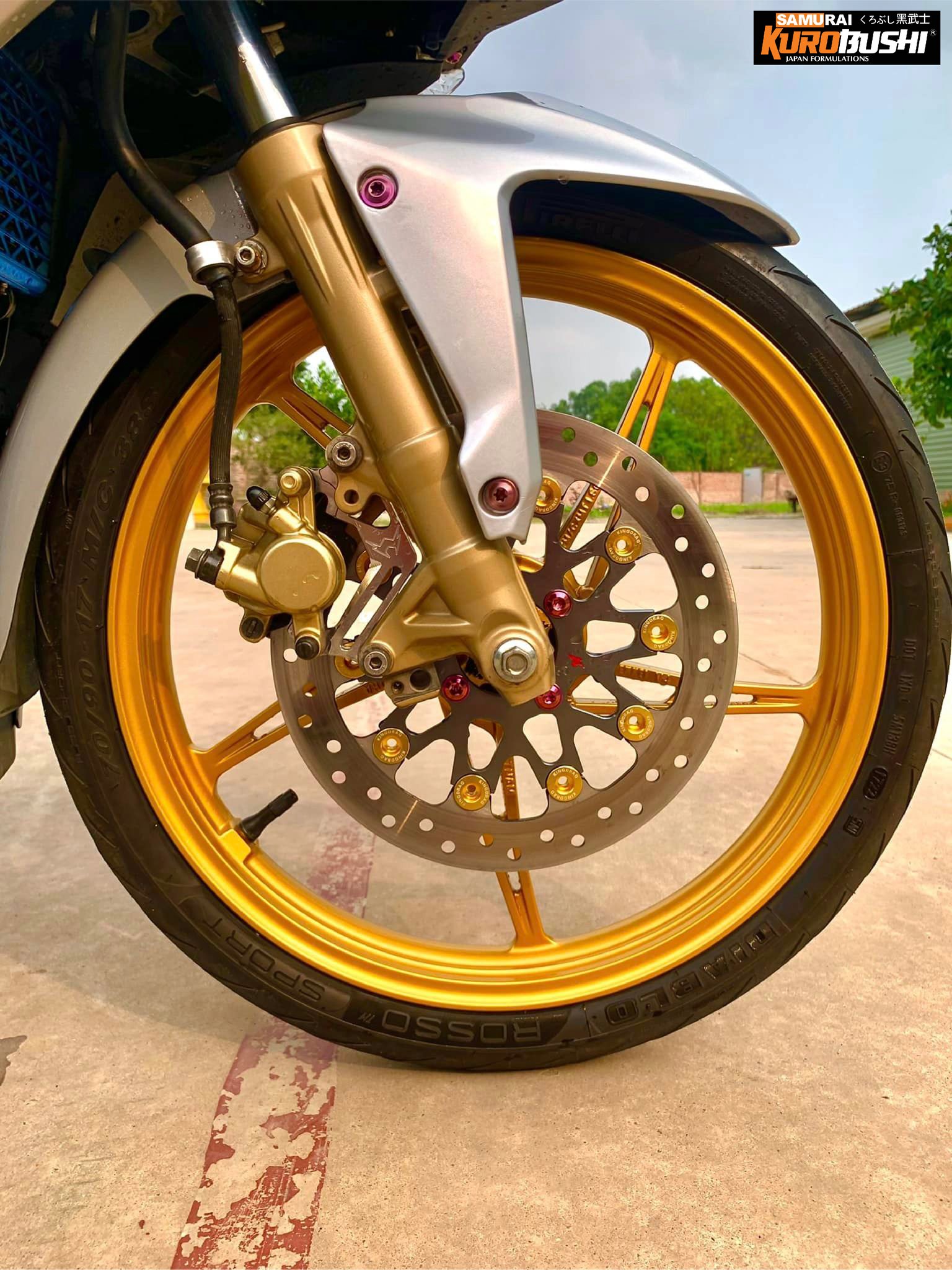 COMBO Sơn Samurai màu vàng đồng H235 gồm 4 chai đủ quy trình độ bền cao,đẹp (Lót - Nền 124 - Màu H235  - Bóng )