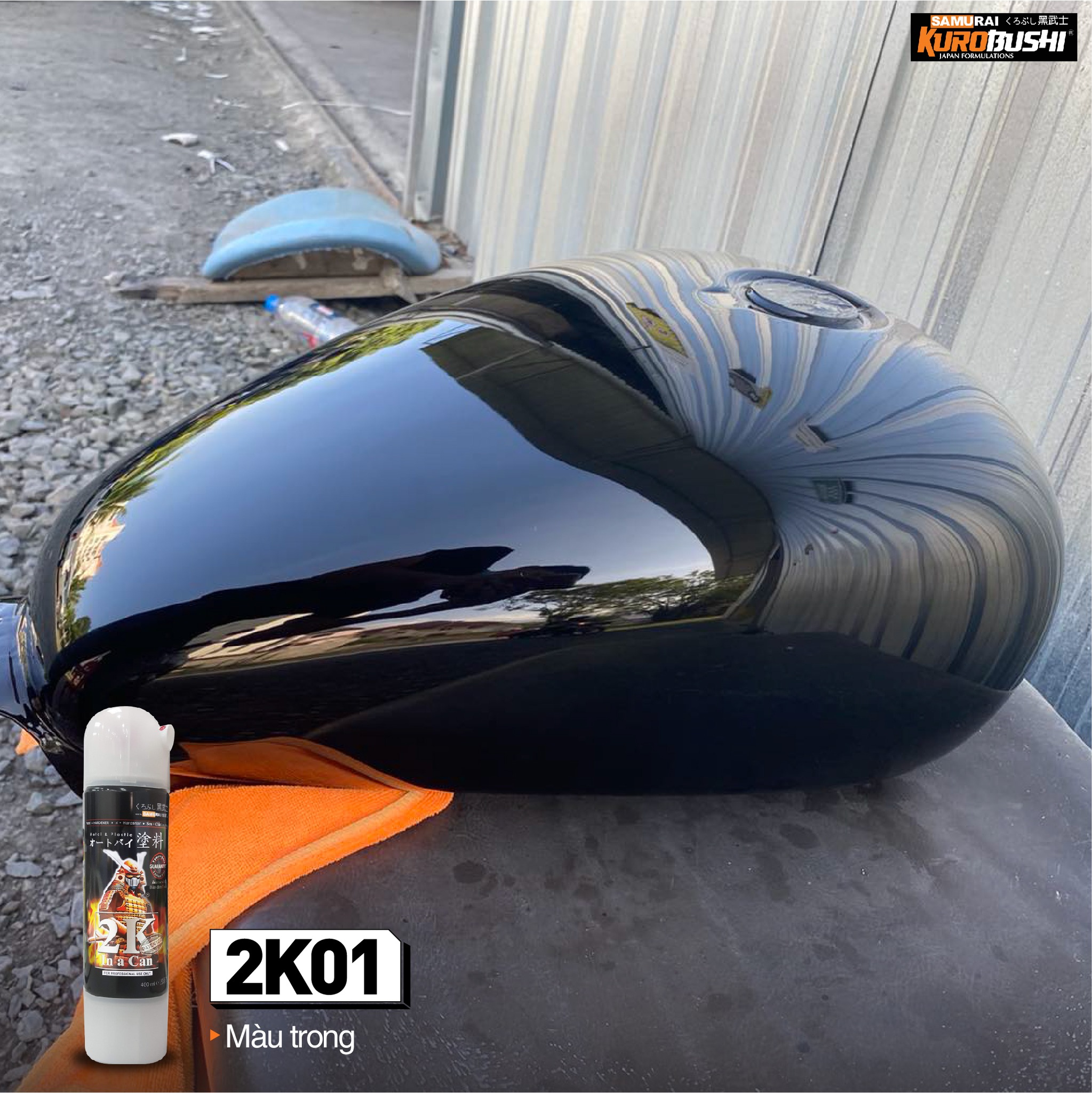 Sơn xịt Samurai Kurobushi - SƠN BÓNG 2K01 (400ml)