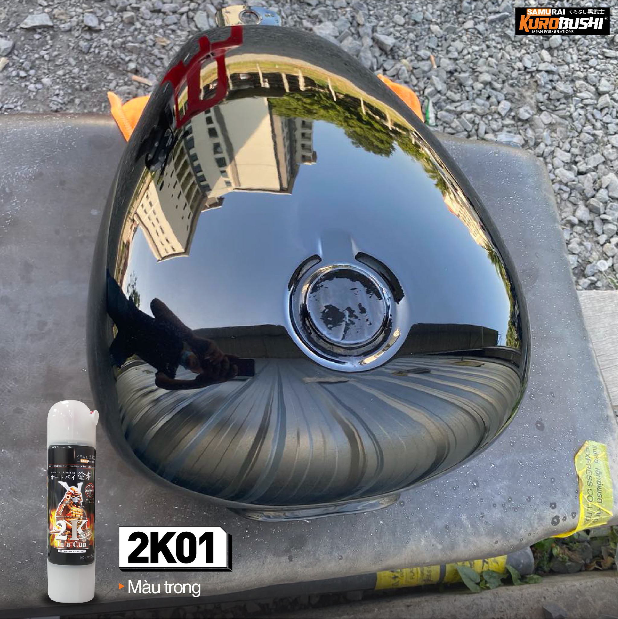 Sơn xịt Samurai Kurobushi - SƠN BÓNG 2K01 (400ml)