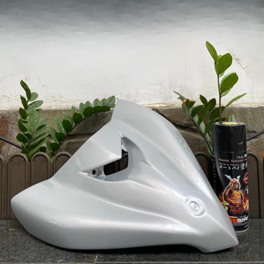COMBO Sơn Samurai màu bạc pha lê Y155 gồm 4 chai đủ quy trình độ bền cao (Lót  – Nền 124 - Màu Y155 - Bóng )