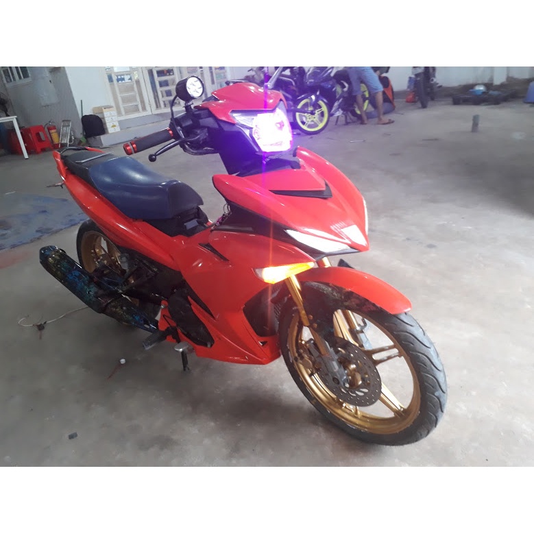 COMBO Sơn xịt Samurai màu cam 115 gồm 4 chai đủ quy trình ( Lót - Nền 102– Màu 115 - Bóng ) chuyên dùng cho xe máy