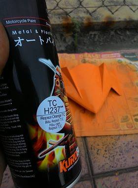 COMBO Sơn xịt Samurai Kurobushi - màu cam Repsol Honda UC+ TC H237 (400ml)