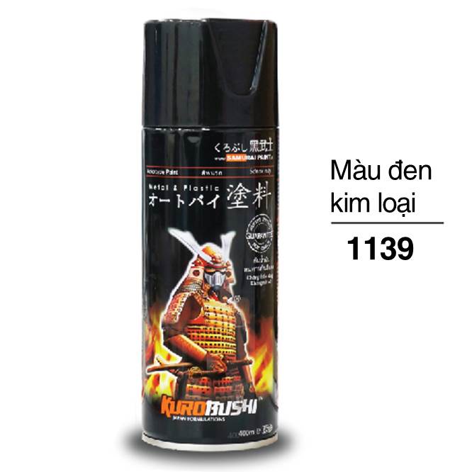 COMBO Sơn SAMURAI màu 1139 gồm 4 chai đủ quy trình độ bền cao (Lót  - Nền 109A - Màu 1139 - Bóng)