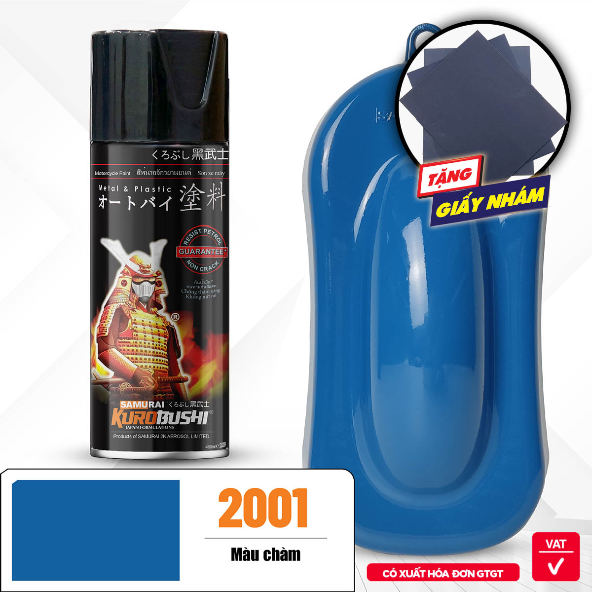 Sơn xịt Samurai Kurobushi - MÀU CHÀM 2001 (400ml)