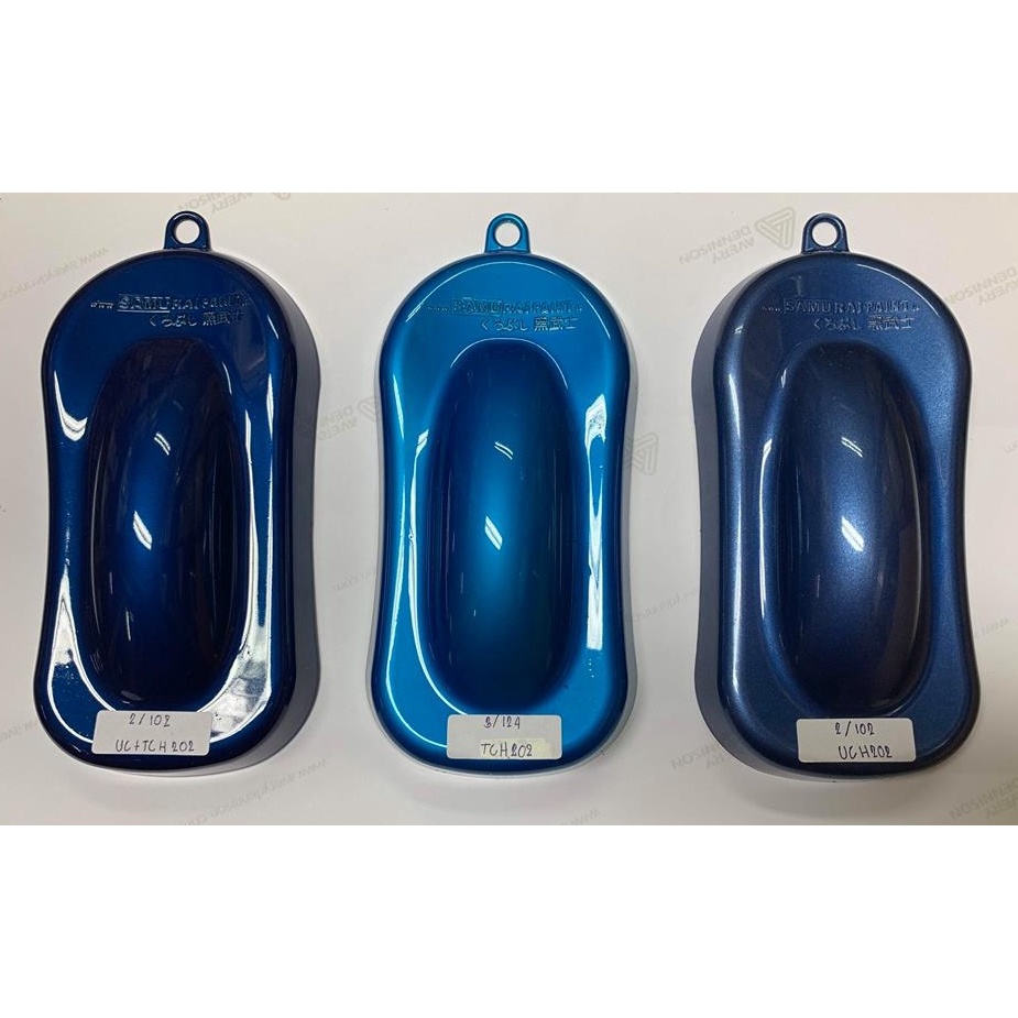COMBO Sơn xịt Samurai Kurobushi - MÀU XANH TÍM Honda UC+TCH202 (400ml) chuyên dùng cho xe máy