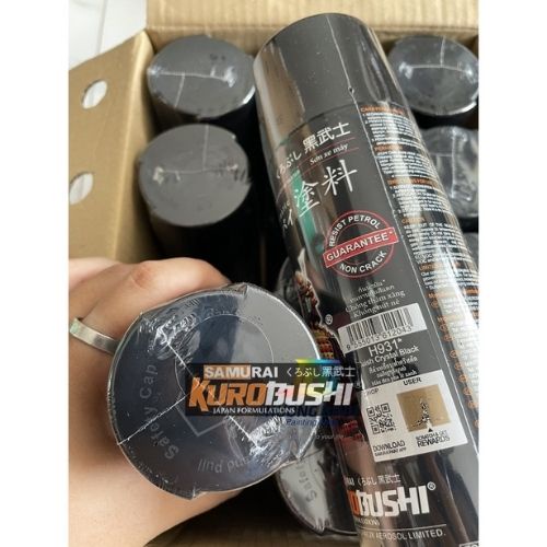 COMBO Sơn SAMURAI màu đen pha lê xanh H931 gồm 4 chai đủ quy trình độ bền cao(Lót - Nền 109A - Màu H931 - Bóng )