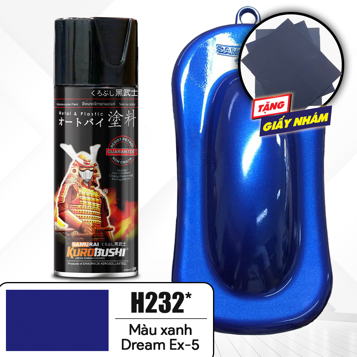 Sơn xịt Samurai Kurobushi - XANH DREAM EX-5 H232*  (400ml)
