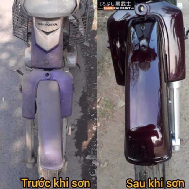 COMBO Sơn xịt Samurai Kurobushi - MÀU TÍM DREAM Honda UC+ TC H611 (400ml)