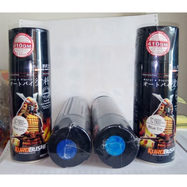 COMBO Sơn xịt Samurai Kurobushi -  MÀU XANH DA TRỜI Yamaha UC+ TCY9093 (400ml)