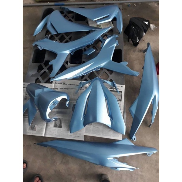 COMBO Sơn Samurai MÀU XANH BĂNG GIÁ H198 gồm 4 chai đủ quy trình độ bền cao (Lót - Nền 124 - Màu H198  - Bóng )