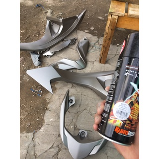 COMBO Sơn Samurai màu xám mờ Y747 gồm 3 chai đủ quy trình độ bền cao, đẹp (Lót  – Màu Y747 - Bóng mờ 128A)