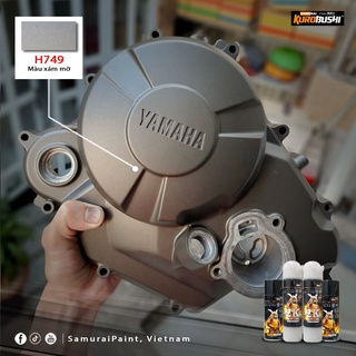 COMBO Sơn Samurai màu xám mờ H749 gồm 3 chai đủ quy trình độ bền cao, SANG XỊN  (Lót - Màu H749 - Phủ mờ 128A)