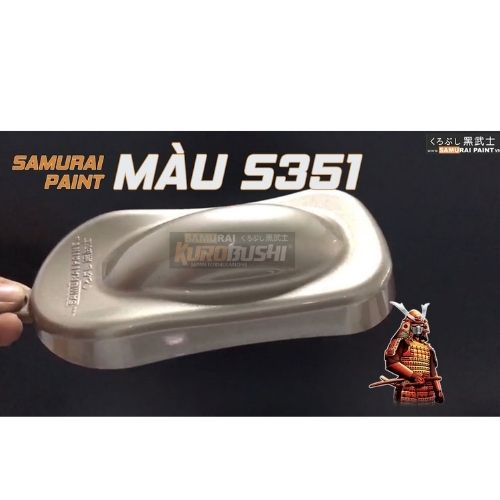 COMBO Sơn Samurai màu vàng đồng S351 gồm 4 chai đủ quy trình độ bền cao (Lót  – Nền 124 - Màu S351 - Bóng )