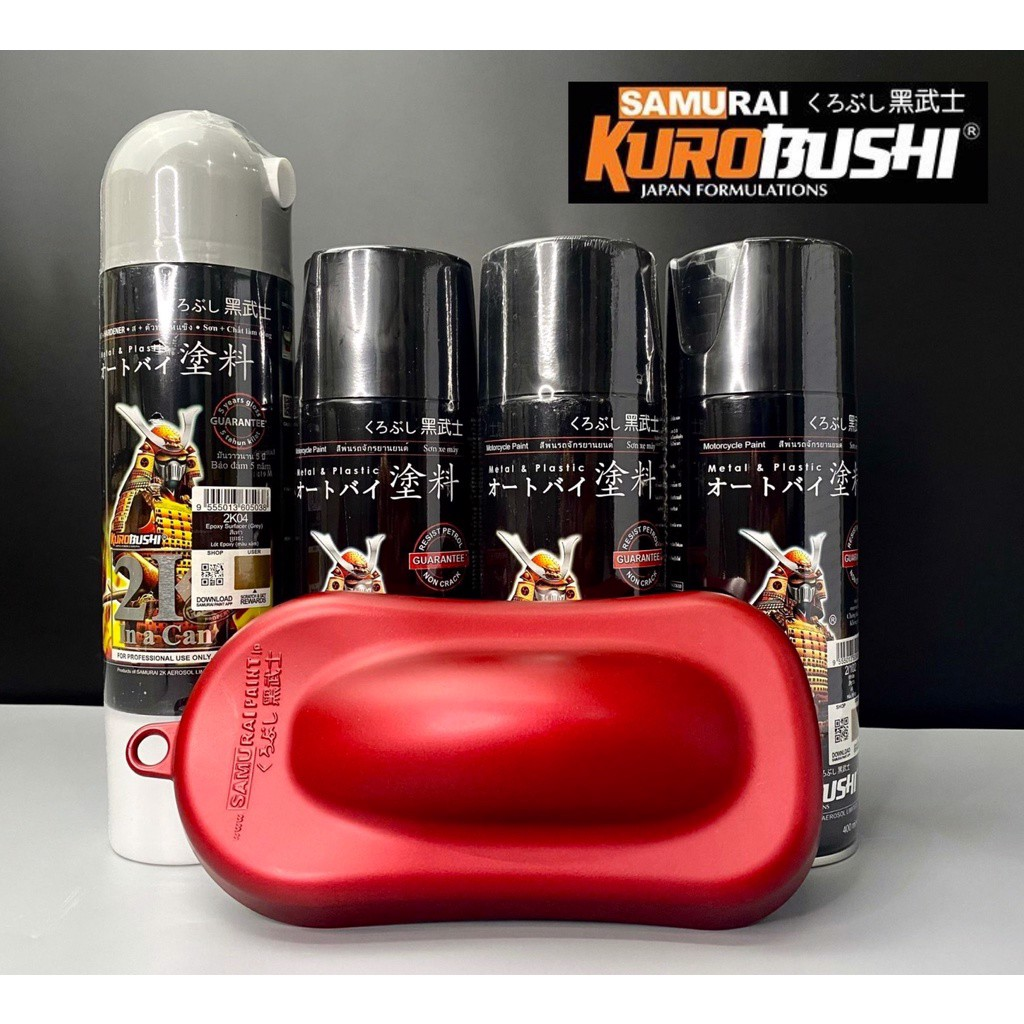 Sơn xịt Samurai Kurobushi -màu đỏ mờ Y9595 (400 ml)