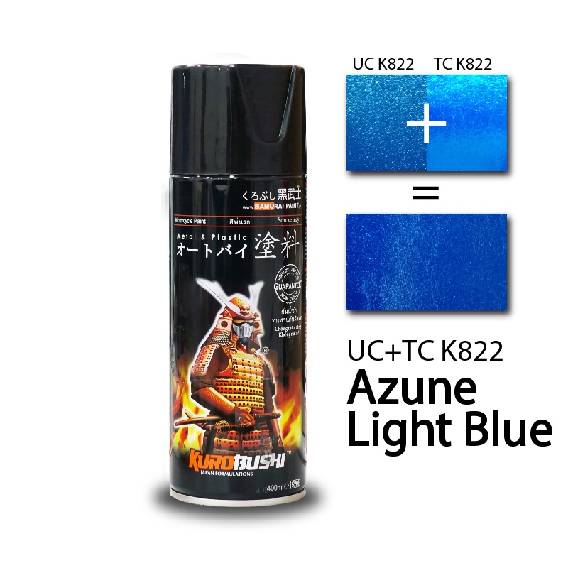 Sơn xịt Samurai -  MÀU XANH SÁNG Kawasaki UC+ TCK822 (400ml)