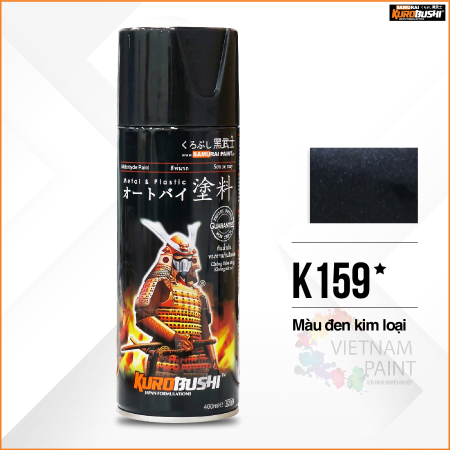 COMBO Sơn Samurai màu K159 gồm 3 chai đủ quy trình độ bền cao  (Lót  - Màu K159 - Bóng mờ 128A)